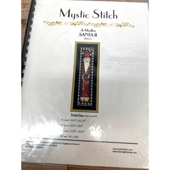 Mystic Stitch Jo Moulton Santa II Cross Stitch Pattern JM-05 - Picture 2 of 2
